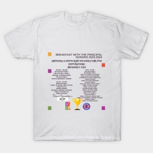 Breakfast With The Principal Donors 2023-2024 T-Shirt